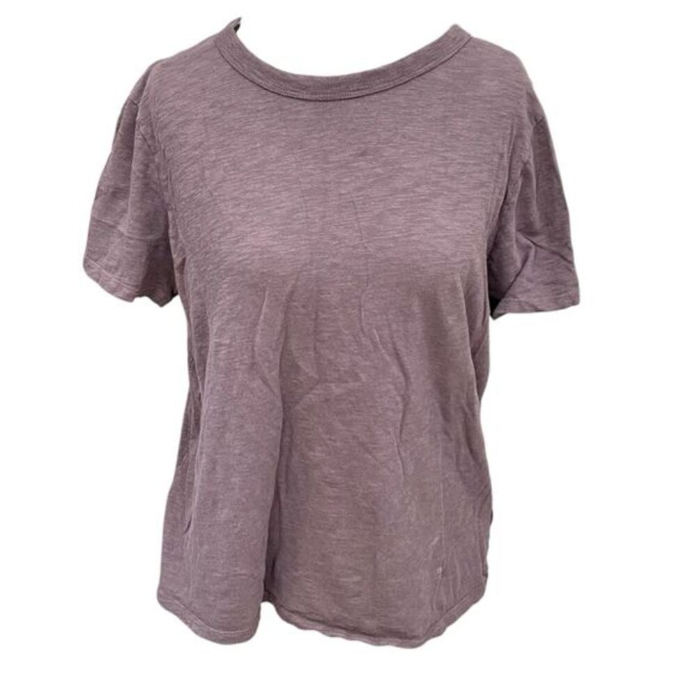 Old Navy Womens Blouse Sz Large Short Sleeve Purple Casual Trendy Modern Basic